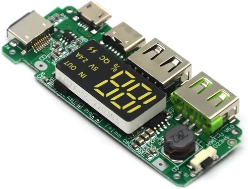 Vista 2 de 2 unids 186 50 placa de carga dual USB 5V 2.4A Módulo de banco de energía móvil para batería de litio tablero cargador con sobrecarga de sobrecarga