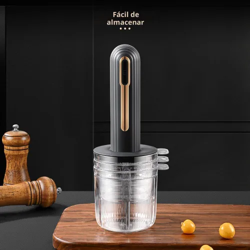 Vista 2 de Mini procesador eléctrico de alimentos, procesador de alimentos portátil USB de 4 tazas, picador de ajo, para cortar en cubitos, picar y hacer puré