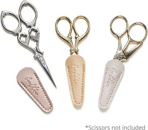 Vista 2 de Beaditive Tijeras de bordado Funda (juego de 3 piezas) Metal Oro, Plata, Cobre