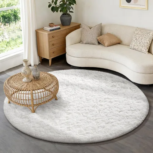 Vista 188 de Ophanie - Alfombras para sala de estar, antideslizante y suave, de felpa grandes y peludas para dormitorio, peludas para niños y niñas, decoración