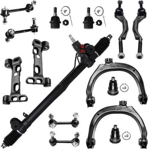 Vista 55 de Detroit Axle - Kit de suspensión frontal de 15 piezas para Jeep Grand Cherokee 99-04 1999 2000 2001 2002 2003 2004, brazos de control superior e