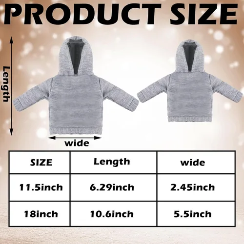 Vista 3 de Bencailor 4 piezas de ropa de muñeca, suéter de invierno, sudadera con capucha, accesorios de ropa con capucha