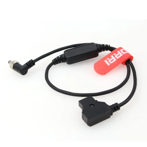 Vista 3 de 12V regulado D-Tap para bloquear el cable de CC en ángulo recto para Blackmagic Design ATEM Mini switcher