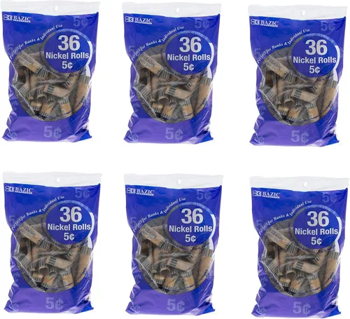 Vista 14 de BAZIC Products Envoltorios de monedas de níquel, rollos de $2, paquete de Azul