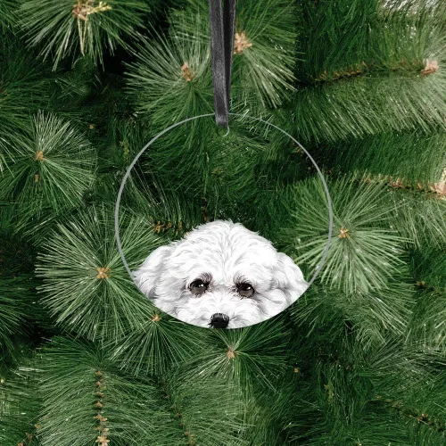 Vista 3 de WIRESTER Adornos colgantes para árbol de Navidad, fiestas, automóvil, hogar, oficina, decoración grande de acrílico de 3 pulgadas, listo