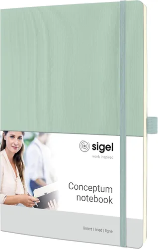 Vista 14 de SIGEL CO335 Conceptum Notebook, forrado, aprox. A4, verde, tapa blanda, 194 páginas
