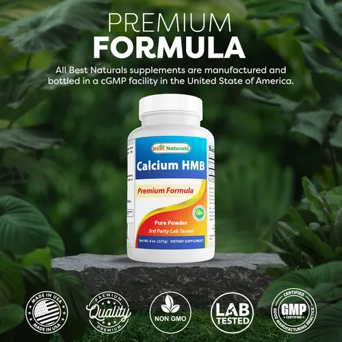 Vista 5 de Best Naturals HMB (Beta-hidroxi beta-metilbutirato) polvo puro 8 oz