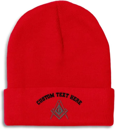 Vista 16 de Speedy Pros Gorros para hombres Mason Gray Thread Bordado Construcción Sombreros de invierno para mujeres Gorra de cráneo acrílico 1 tamaño Solo
