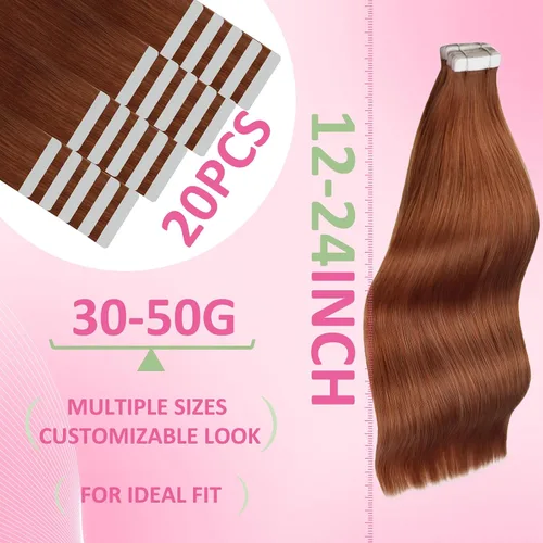 Vista 74 de YoungSee Extensiones de Cabello Humano con Cinta Balayage Extensiones de Cabello con Cinta Marrón Oscuro Extensiones de Cabello con Cinta Ombre