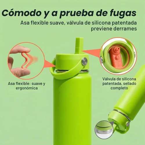 Vista 3 de FLORAPELL Tapa de popote para botellas de agua de boca ancha Hydro Flask, tapas superiores con popote compatible con Hydro Flask de 32 y 40 onzas