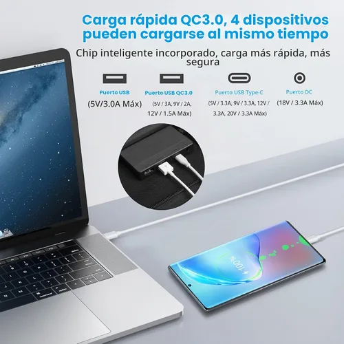 Vista 6 de MARBERO Panel Solar Portátil de 60W Panel Solar Plegable de 60 Vatios para Generadores Solares IP65 Impermeable 23% de Alta Eficiencia Puerto USB
