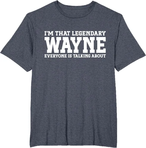 Vista 58 de Wayne Personal Name Funny Wayne Camiseta, Negro