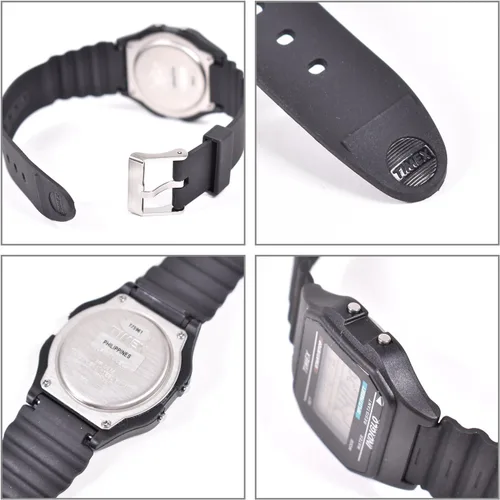 Vista 3 de Timex T75961 Classics Reloj de pulsera con cronógrafo digital para hombre con correa negra, Cronógrafo, digital, movimiento de cuarzo