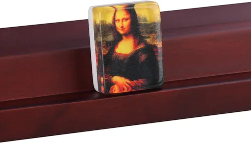 Vista 3 de 166 American Western Mahjong Mah Jongg Set Maleta Edición Limitada Embedded Masterpiece Fondo en Maleta de Cuero Mona Lisa