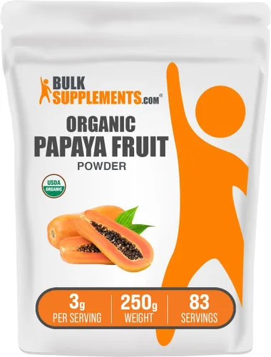 Vista 8 de BulkSupplements. com Polvo orgánico de fruta de papaya - Polvo aromatizante, procedente de Carica Papaya Fruit - Sin gluten, 0.11 oz por porción