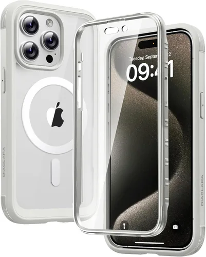 Vista 42 de Carcasa Diaclara diseñada para iPhone 12/12 Pro, carcasa completa resistente con protector de pantalla táctil y antiarañazos integrado, carcasa