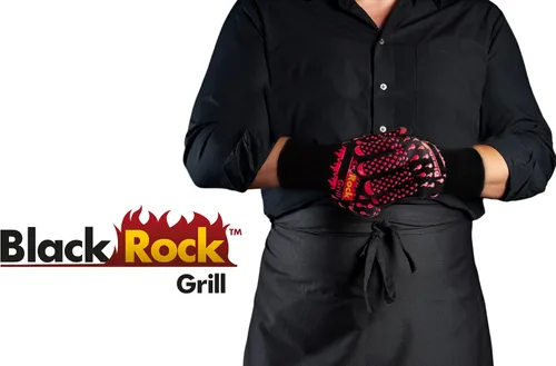 Vista 7 de Black Rock Grill Guantes de cocina resistentes al fuego y al calor 923F -11.8 in de silicona para horno de seguridad con dedos, guantes