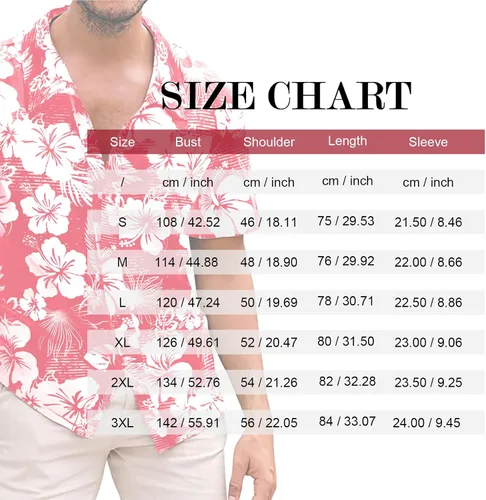 Vista 2 de Camisa floral hawaiana para hombre, estilo casual, con botones, tropical, para la playa