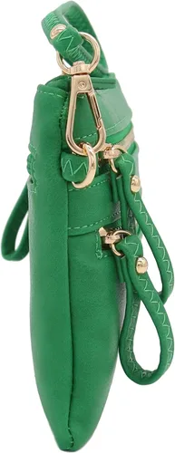 Vista 74 de Bolso de hombro cruzado con múltiples bolsillos y cremallera y correa de muñeca pequeña