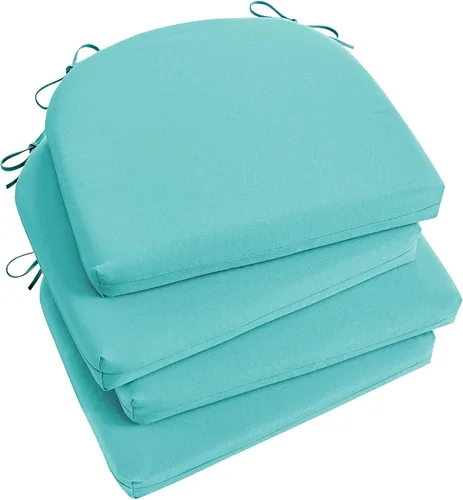 Vista 37 de Basic Beyond Juego de 4 cojines para sillas de exterior, cojines de exterior para muebles de patio, cojines resistentes al agua para sillas de patio