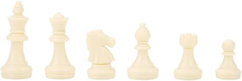 Vista 9 de Juego de piezas de ajedrez, juego de 32 piezas de ajedrez de plástico solamente, piezas de ajedrez blanco y negro estándar para torneo para niños