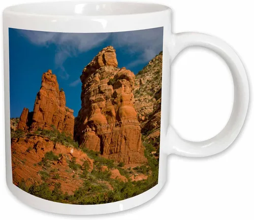 Vista 11 de 3dRose Danita Delimont – Rock Formations – Thunder, cafetera Rock, Sedona, Arizona, USA de montaña – Tazas, Negro/Blanco