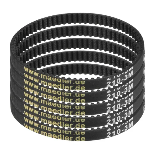 Vista 36 de uxcell 5 piezas HTD-3M Correa de distribución de goma 48 dientes, 144 mm de paso, 6 mm de ancho x 2,4 mm de altura, Correa de polea de distribución