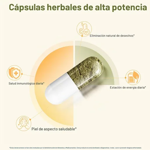 Vista 8 de Cápsulas de drenaje linfático, fórmula herbaria natural de 120 unidades para la salud inmunológica y equilibrio de líquidos con diente de león