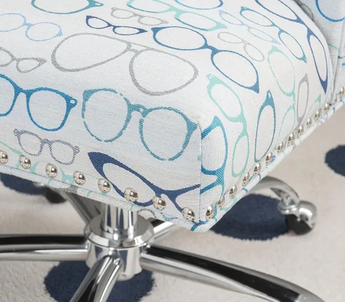 Vista 7 de Linon Home Décor Brookville - Silla de oficina, color marfil