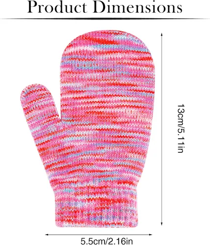 Vista 2 de ONESING 5 pares de guantes negros para bebés guantes cálidos para recién nacidos guantes de invierno para bebés y niñas