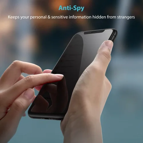 Vista 5 de SYNCWIRE Protector de pantalla de privacidad para iPhone 11/XR de 6.1 pulgadas, paquete de 2 unidades, irrompible, antiespía, protector de vidrio