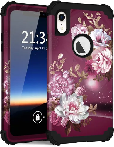 Vista 76 de Hocase Funda para iPhone SE 2022/2020, resistente a prueba de golpes, de plástico duro+goma de silicona, funda protectora híbrida para iPhone SE