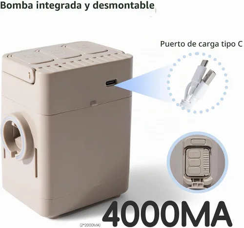 Vista 9 de BEBAS Colchón de aire de coche Cama de asiento trasero de una pieza Gris