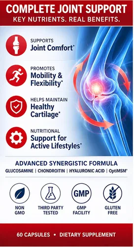Vista 12 de Joint Support Glucosamina Sulfato Condroitina MSM, 60 Caps