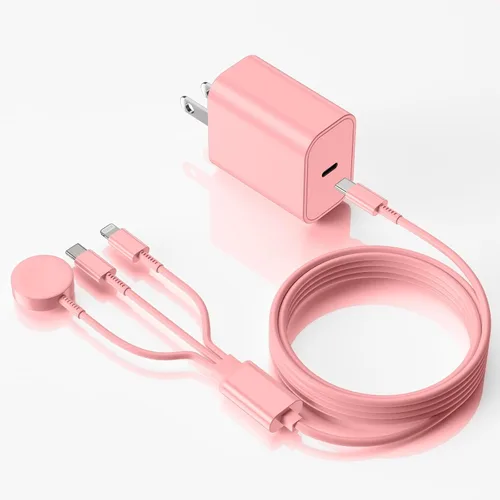 Vista 11 de Cargador de Apple Watch mejorado, cargador rápido magnético, adaptador de enchufe USB C con cable de carga rápida inalámbrico portátil de 3 pies