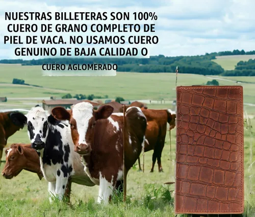 Vista 5 de F&L CLASSIC Billetera de cuero genuino RFID con aspecto vintage, billetera larga plegable para hombres, Retro Estilo cocodrilo marrón