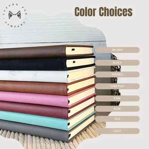 Vista 4 de Diario de cuero personalizado de alta calidad para ella, diarios y cuadernos personalizados con nombre grabado, regalo perfecto para viajar