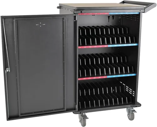 Vista 20 de Tripp Lite Estación de almacenamiento de carrito de carga móvil de CA de 21 puertos para Chromebooks, iPads, portátiles, tabletas, negro (CSC21AC)