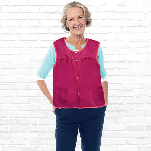 Vista 5 de Delantales para mujer con bolsillos, talla grande, mandiles para mujer