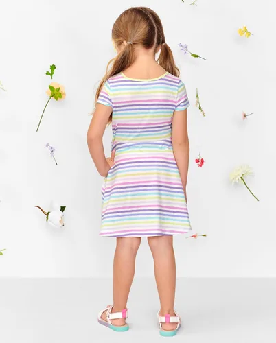 Vista 2 de The Children's Place, Vestido de moda de manga corta para niñas y niñas pequeñas