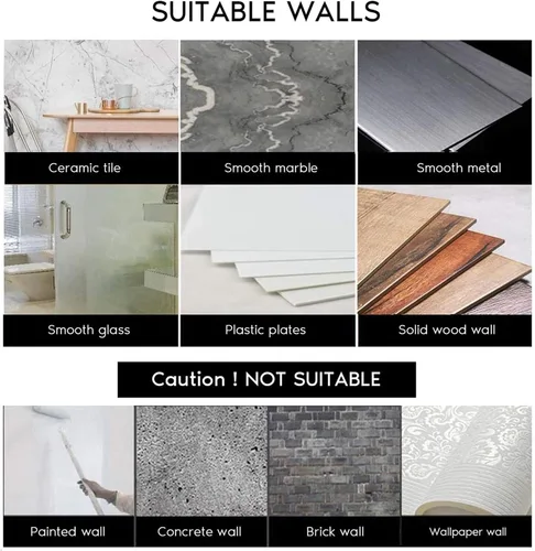 Vista 6 de YIGII Ganchos Adhesivos, Paquete de 4 Ganchos Negros para Toallas para Baño y Cocina, Gancho de Pared de Acero Inoxidable Impermeable para Colgar