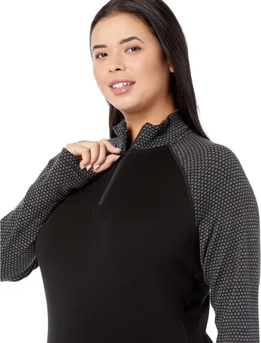 Vista 3 de Smartwool Capa base de lana merino térmica clásica para mujer talla grande cremallera de un cuarto ajuste delgado