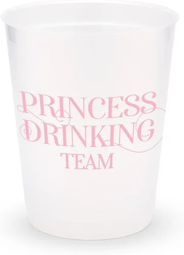 Vista 15 de WEDDINGSTAR Vasos personalizados de plástico esmerilado para fiestas, Aloha Beaches - Juego de 8
