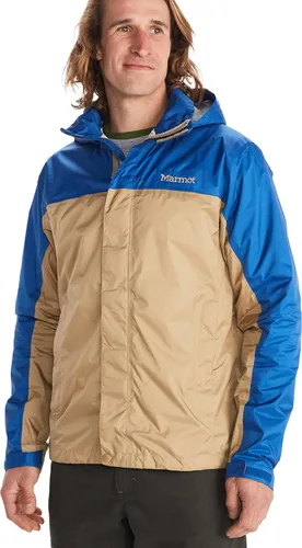 Vista 18 de MARMOT Chaqueta impermeable Precip Eco para hombre, 100% reciclada, transpirable, ligera, plegable Azul ártico