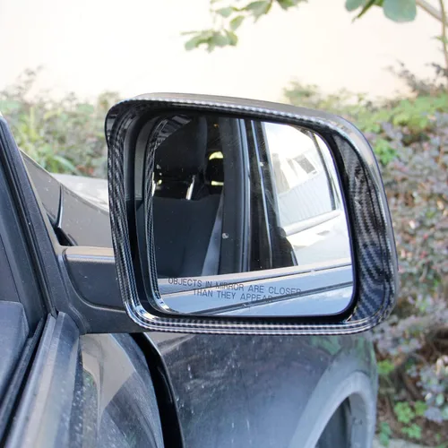 Vista 2 de Borde de moldura de visera de espejo de puerta lateral de fibra de carbono para Dodge Durango 2011-2022