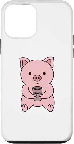 Vista 12 de Funda de trabajo de oficina para iPhone 15 Pig Coffee Monday