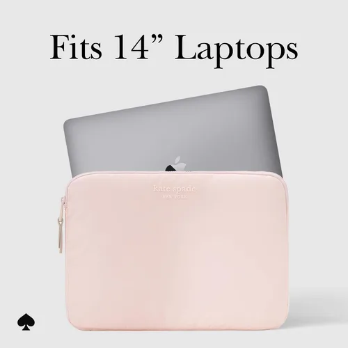 Vista 2 de Kate Spade New York - Funda para portátil de 14 pulgadas, color rosa tiza Puffer-Chalk Rosa