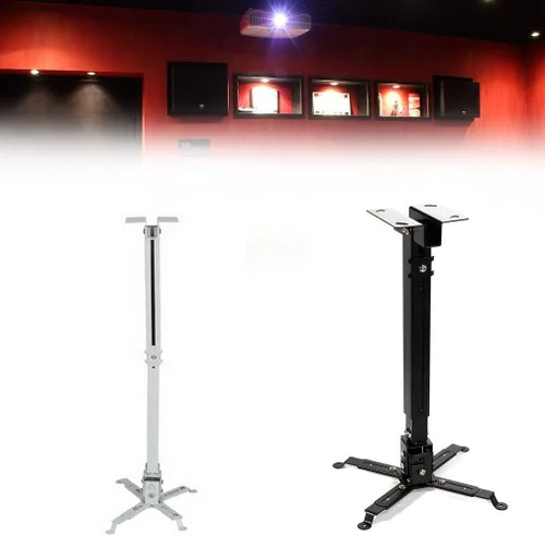 Vista 6 de zlw-shop Projector Stand Projector Bracket Portable Adjustable Projector Ceiling Wall Mount Projection Swivel Mount Holde Projector Mount Bracket