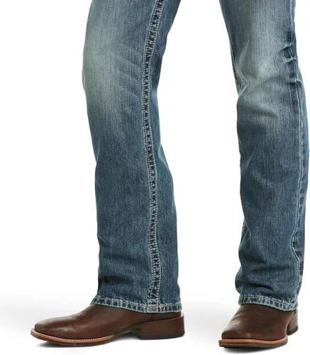 Vista 5 de ARIAT Jeans ajustados y apilables M5 de pierna recta para hombre, Carson Dakota