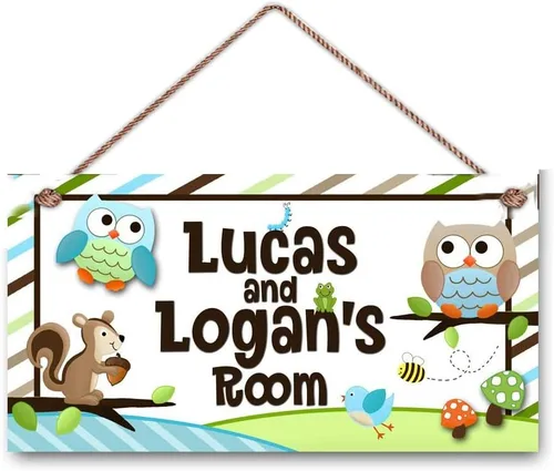 Vista 4 de Letrero de puerta de perezoso floral con nombre personalizado, flores, dormitorio, cuarto de bebé, placa de madera colgante, decoración de pared